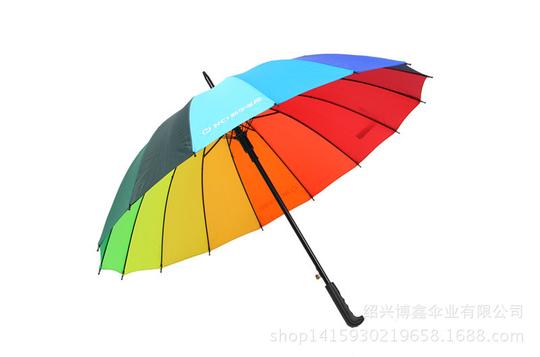雨伞厂家现货供应平安彩虹伞三折彩虹伞晴雨伞定制广告伞