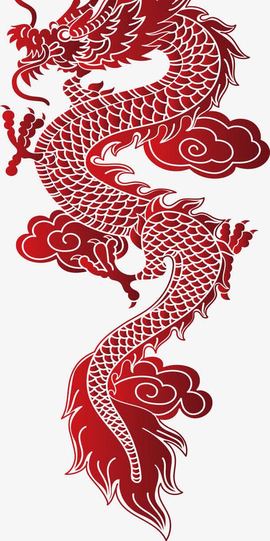 矢量中国龙免抠素材免费下载_觅元素51yuansu.com