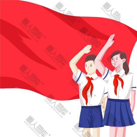 学生升旗敬礼图片