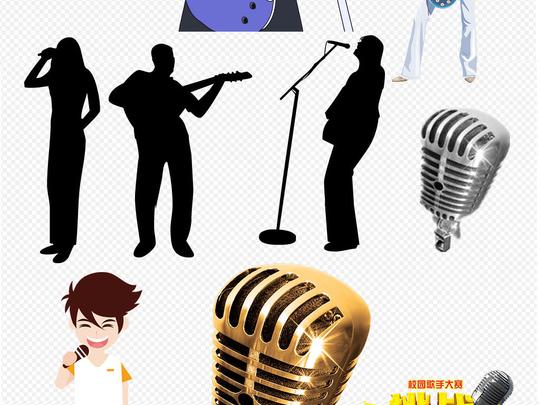 歌手唱歌人物音乐乐器表演免扣素材