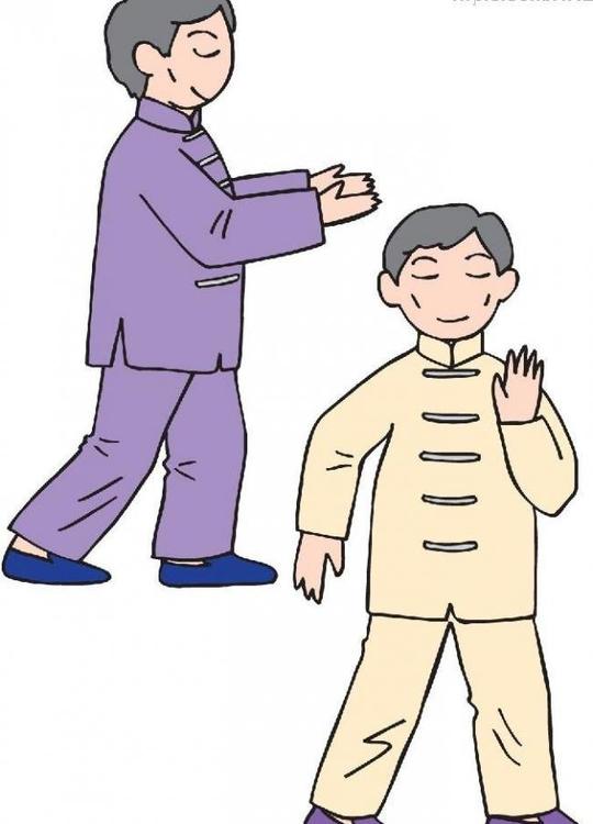 练太极漫画矢量素材练太极漫画模板下载练太极漫画打太极健康