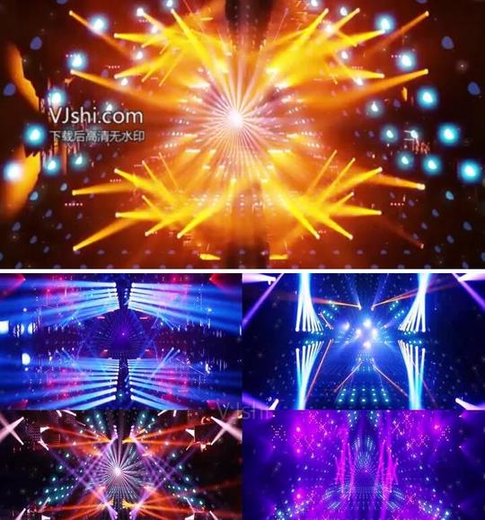 炫酷光影神曲科技感分子点线电子灯光秀舞蹈led背景视频素材