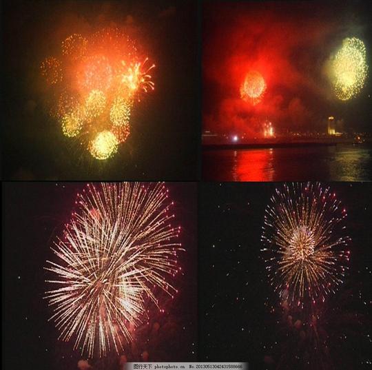 烟花礼花婚庆庆典庆祝喜庆烟花晚会元旦晚会视频素材