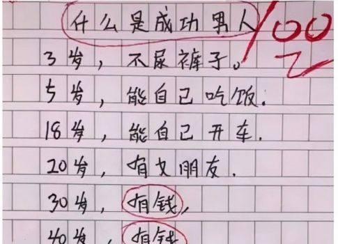 小学生作文什么是成功的男人