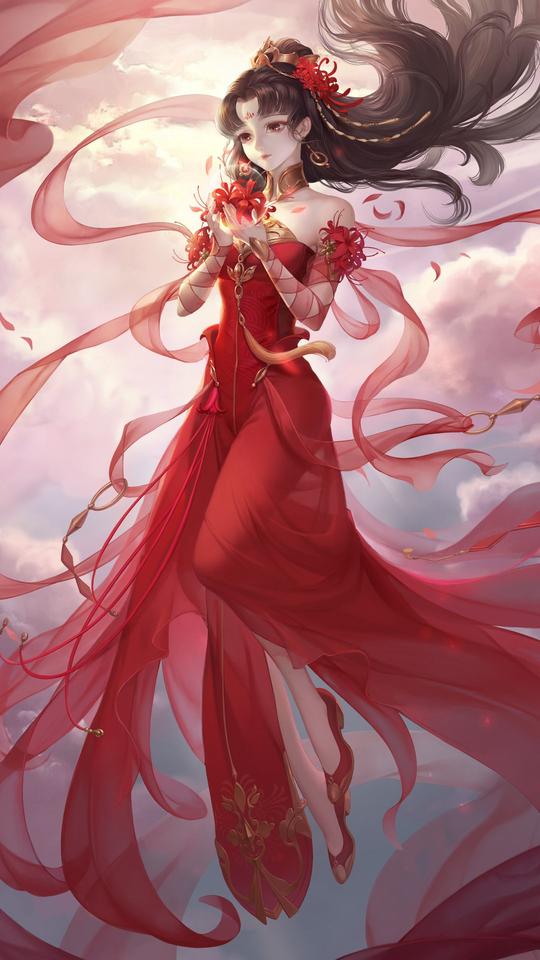 唯美古风动漫手机壁纸：一梦醒来，恍如隔世，两眉间，相思尽染