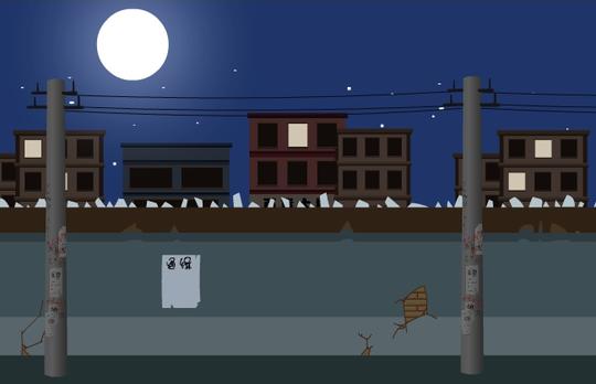 街道夜晚场景素材设计