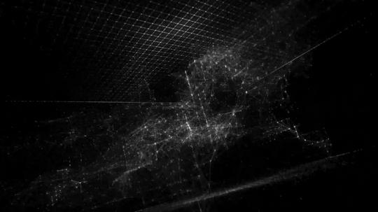 3d全息黑白空间_3840x2160_高清视频素材下载(编号:)