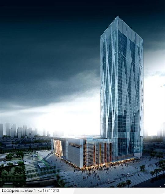 商业大楼办公楼地产企业楼房建筑房地产素材建筑效果