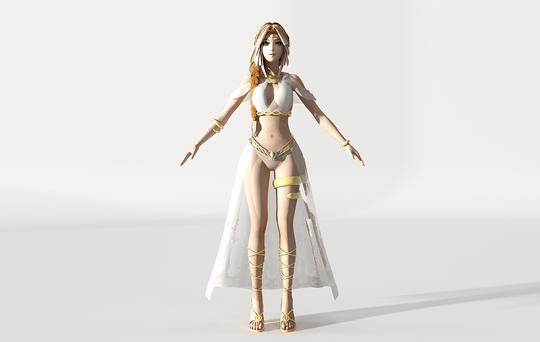 z10-0719游戏人物角色美女3d模型下载