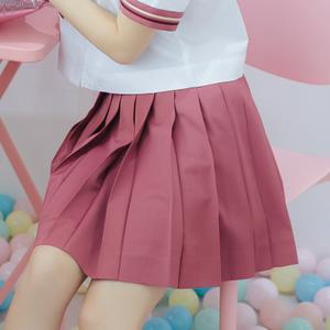 【梗豆物语】jk制服百褶裙烟粉色中短学生制服裙百搭甜美学院风