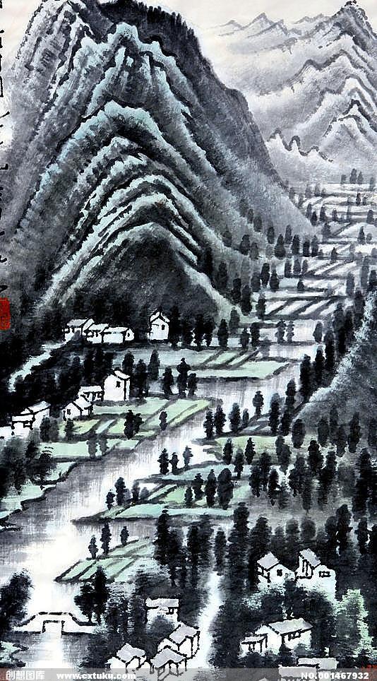 雨过山村图图片[jpg,装饰素材]