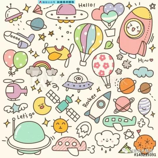600张手账简笔画素材,助力画画缺灵感的你