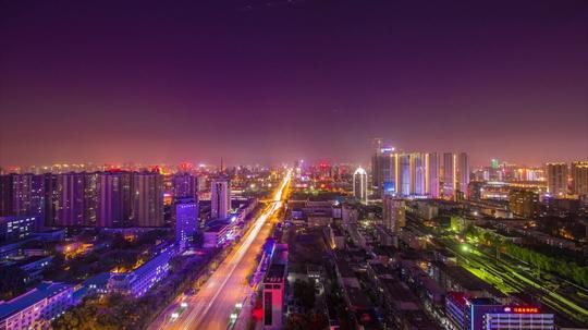 迎泽大街日转夜_1920x1080_高清视频素材下载(编号:)