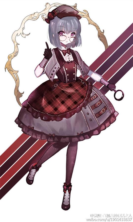 【侵权删】作者见手印洛丽塔人设服装素材手绘板绘