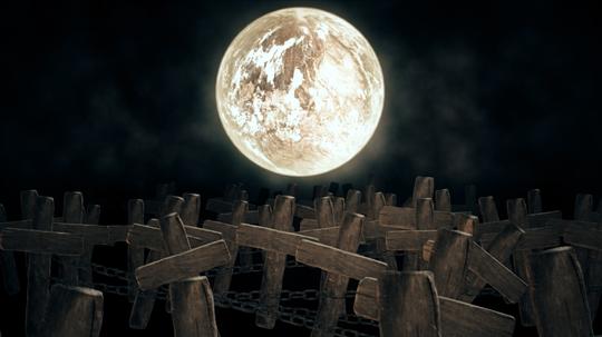 万圣节夜晚黑色坟墓_1920x1080_高清视频素材下载(:)