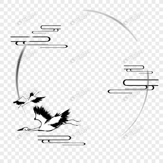 背景素材-免抠素材-艺术字-商用图片等好看的古风墨迹头像底图
