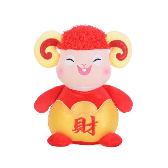 metoo咪兔新年款乐羊羊喜庆红羊公仔羊生肖吉祥物