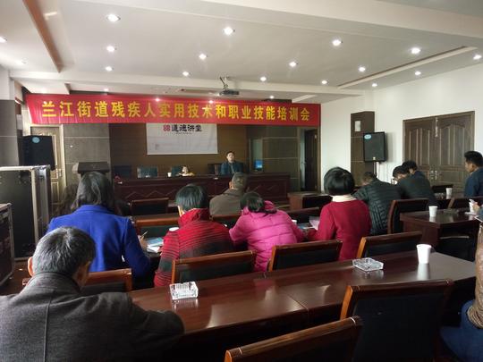 会上,磨刀桥村残疾人创业代表和创业标兵卢佳,讲述她自主创业,做淘宝