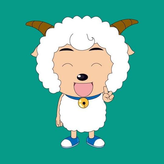 印花矢量图可爱卡通卡通形象喜羊羊色彩免费素材