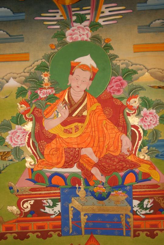 莲花台上的彩绘神仙