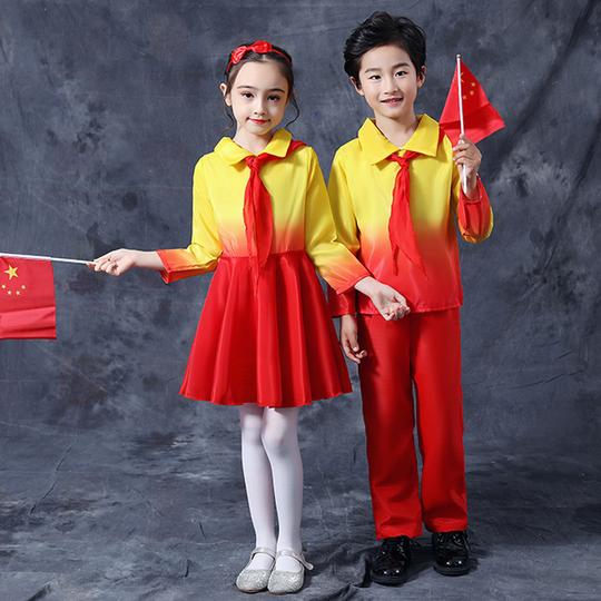 儿童合唱服演出服中小学生秋冬表演服红领巾歌唱祖国诗歌朗诵红歌