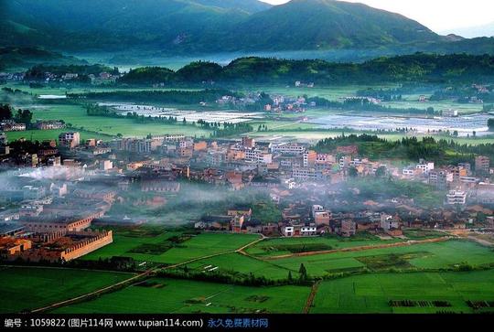 山村的早晨,自然风景图片,田园风光图片,自然风