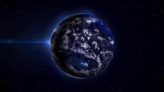 蔚蓝宇宙地球转动_2560x1440_高清视频素材下载(编号