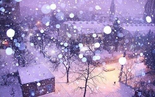 外面下雪了开心说说