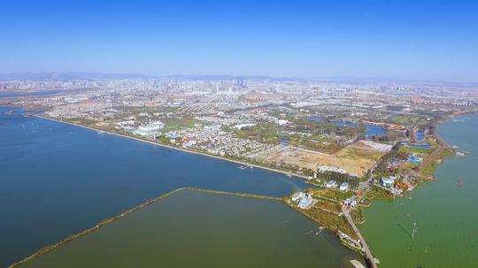 昆明滇池航拍一组_3840x2160_高清视频素材下载(编号