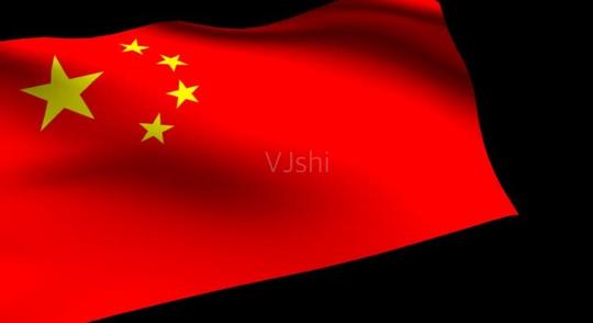 红星红旗迎风飘扬透明通道ae视频素材_720x392_高清