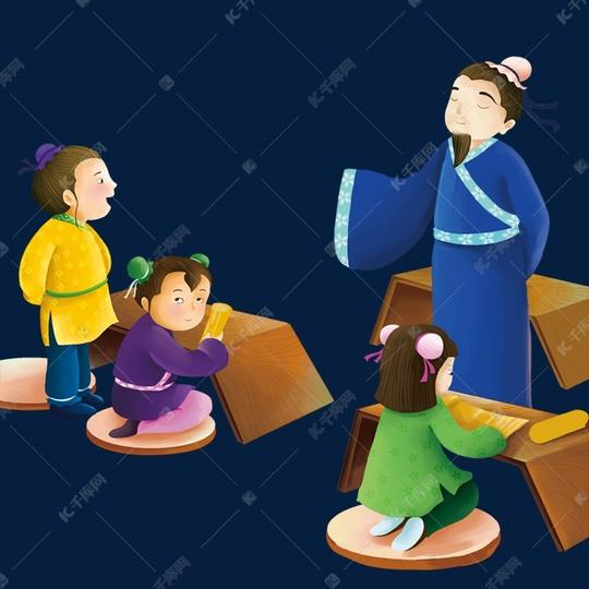 古代私塾上学上课素材图片免费下载-千库网