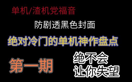 【游戏盘点】不必再为游戏发愁，绝对不会让人失望的冷门单机神作