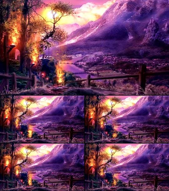 【】唯美风景山水风光梦幻led视频背景素材