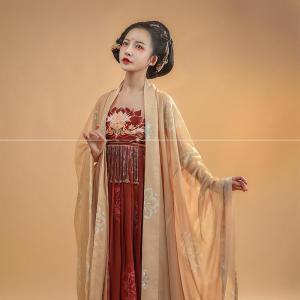 都城南庄凤歌鸾飘逸裙大袖衫白菜套装霓裳诃子中国风汉服原创