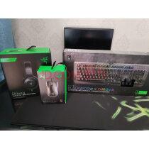 雷蛇(razer)黑寡妇蜘蛛blackwidowx系列游戏机械键盘黑色(绿轴雷云3悬浮键)x幻彩版-枪灰色实拍图