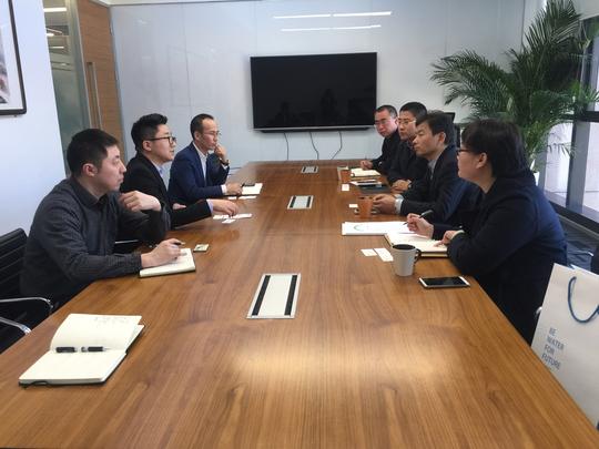 与联联基金总裁高俊鹏,投资总监张宇等人进行了商业洽谈,希望未来能在
