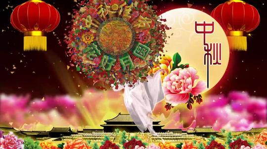 唯美时尚中秋佳节花好月圆视频素材