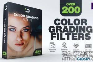 ae模板-204组视频图片滤镜特效调色预设效果200colorgradingfilters