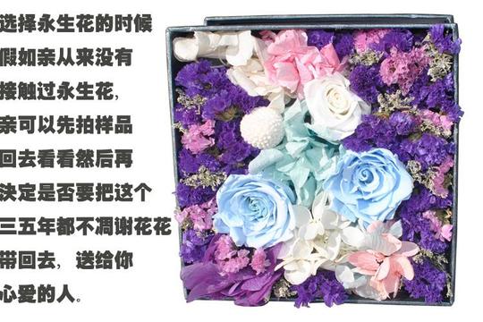 云南昆明永生花礼盒能放三五年的永生花创业项目网店免费加盟代发