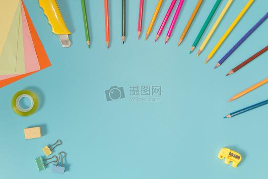 创业文具摆拍