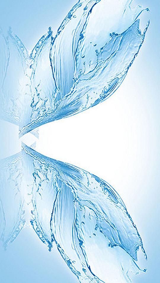 >浅蓝色水浪h5背景图
