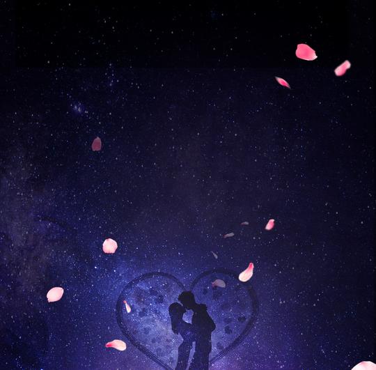 好看的广告背景图片素材免费下载,本次作品主题是浪漫星空七夕背景