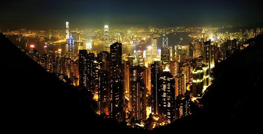 香港_城市_夜晚_图片大全—全景创意图库（quanjing.com）中国领先的正版图片视频素材网站