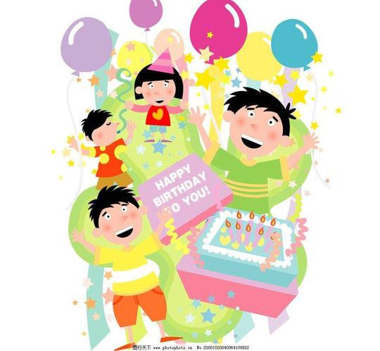 孩子过生日孩子生日蛋糕蜡烛矢量人物儿童幼儿生日素材矢量