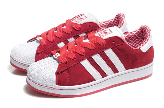 阿迪达斯三叶草女鞋正品板鞋红色恋人adidas贝壳头潮流鞋休闲鞋