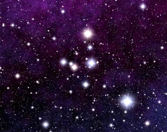 紫色静谧星空粒子特效动态素材