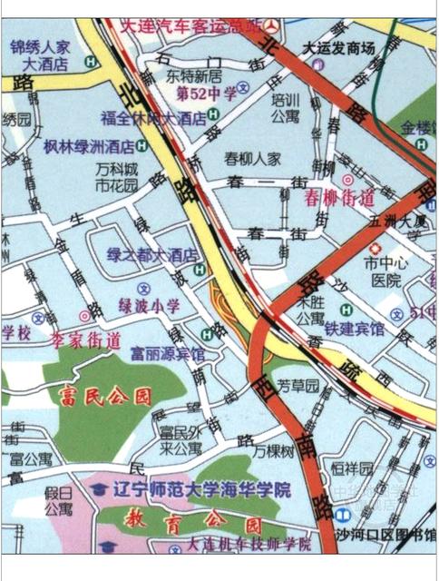 版大比例尺交通旅游详细图附赠公交线路速查手册普兰店庄河城区图双