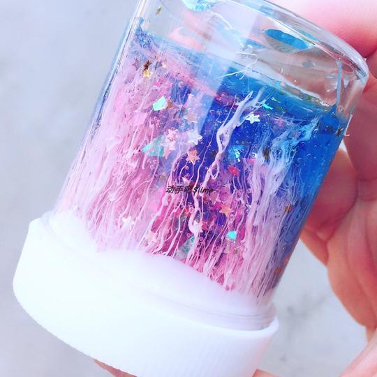 星空云朵泥史莱姆渐变冰山泥水晶泥diy少女仙气减压发泄泥网红泥