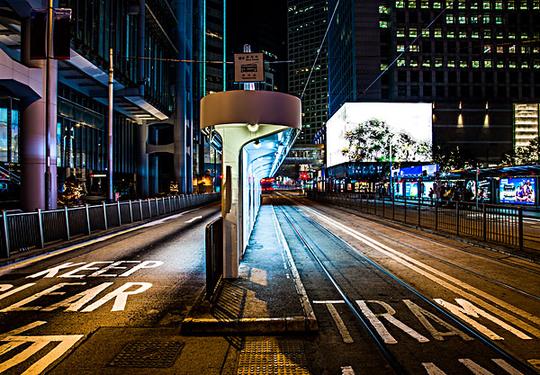香港街道夜景