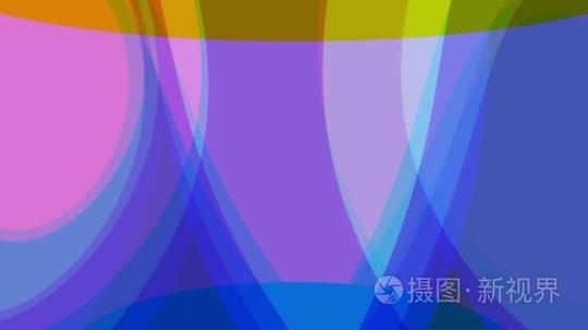 柔和柔和的颜色形状抽象背景动画新的质量复古复古的动感动画多彩欢快的舞蹈音乐视频素材循环短视频